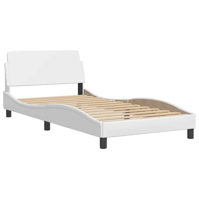 vidaXL - Bedframe - "Dover" - kunstleer - wit - 100x200 - cm