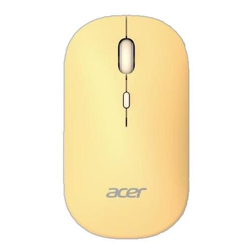 Acer AMR130 - mouse - 2.4 GHz Bluetooth 5.2 - yellow - Muis - Optische led - 4 knoppen - Geel