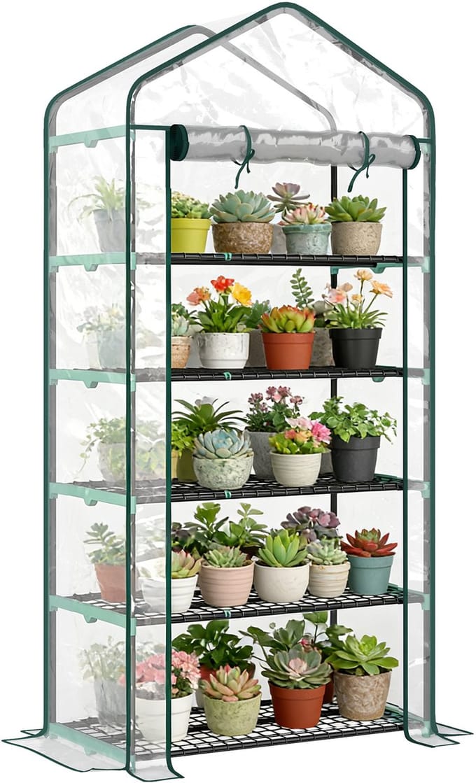 Outsunny-kas-PVC-90x49x193cm-Transparant