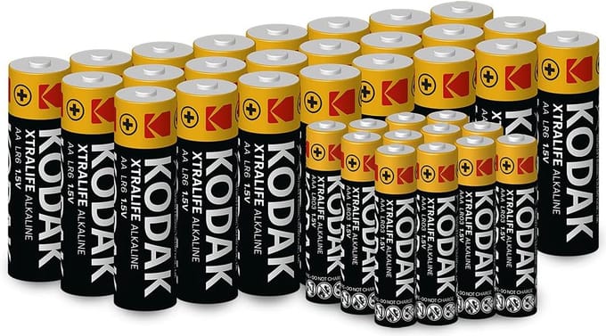 Kodak XTRALIFE - Alkaline Batterijen - 24x AA + 12x AAA