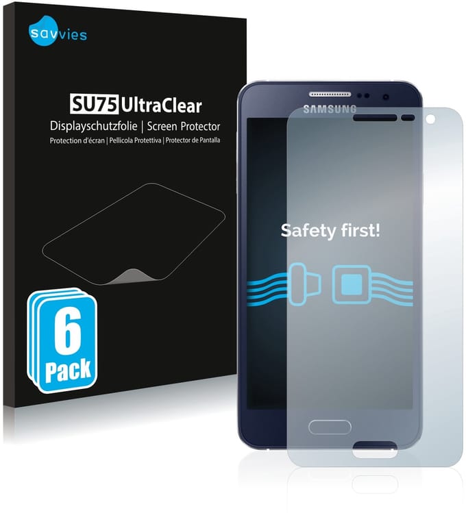 Savvies - Screenprotector voor Samsung Galaxy A3 2015 - Folie Beschermfolie transparant 6 Stuks