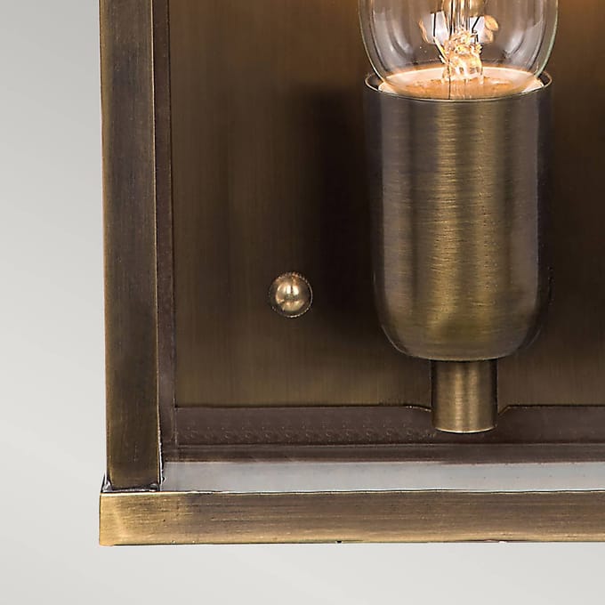 Elstead Lighting LED Wand Buitenlamp Victoria | 1X E27 Max 60W | IP44 | Dimbaar | Aged Brass