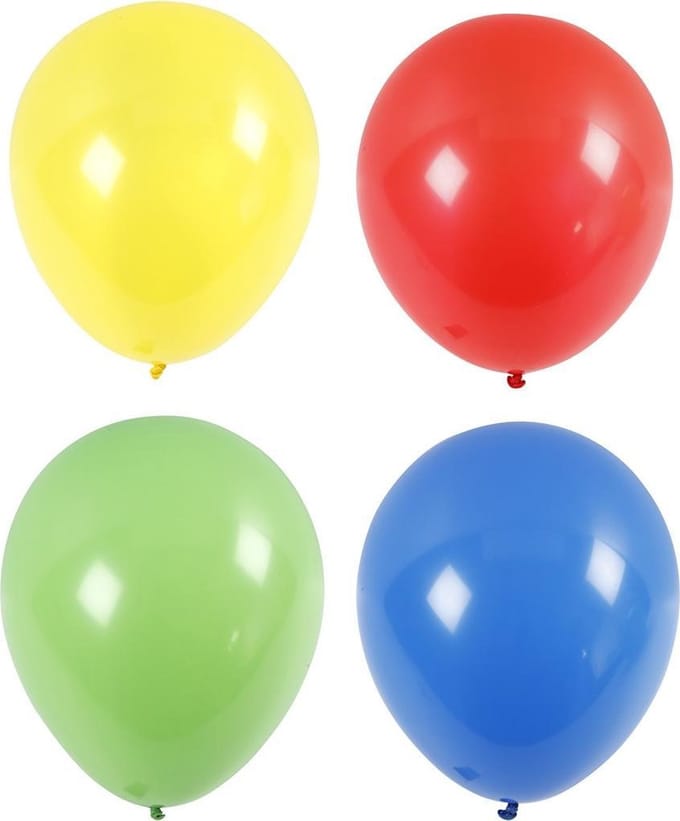 Creotime Ballonnen Voor Helium Multicolor 4 Stuks