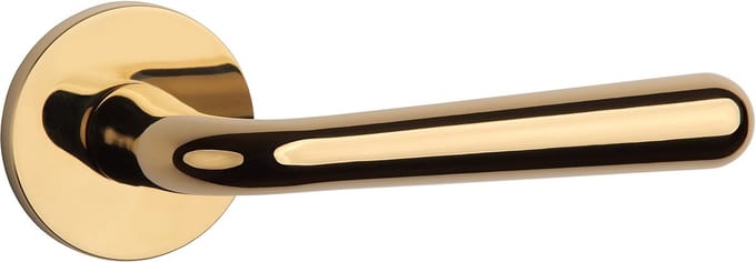 Massieve Aprile deurklinken IRGA Goud PVD  Ø 53x7 mm per paar