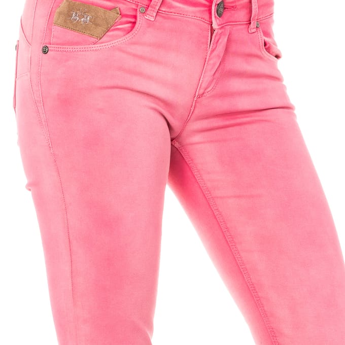 Elastische broek met slank gesneden zomen HWT010 vrouw