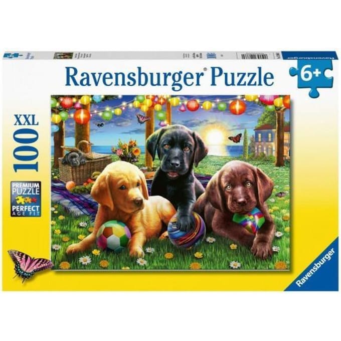 Ravensburger puzzel Honden picknick - Legpuzzel - 100 stukjes
