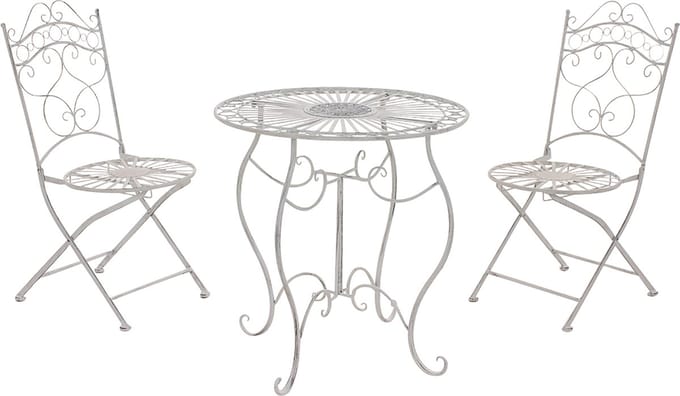 CLP Indra - Bistro set antiek/wit