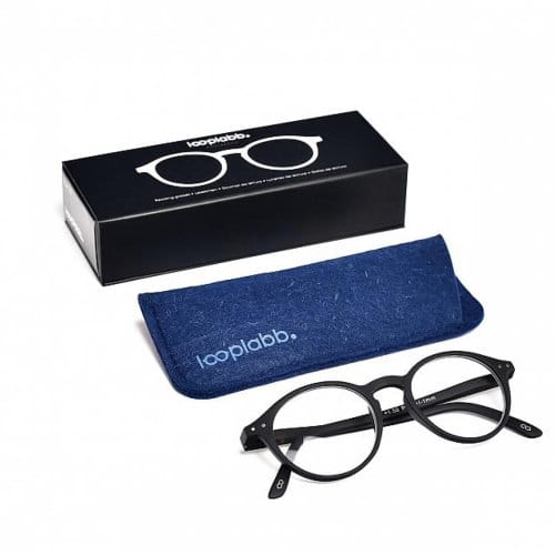 Looplabb leesbril sterkte +2,00 model faust zwart