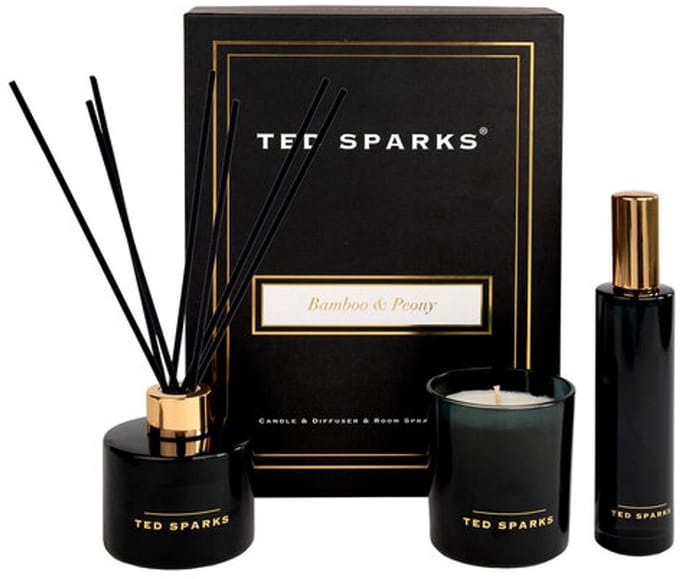 Ted Sparks Bamboo & Peony | 100 ml + 100 ml + 150 gr | Gift set 3 st