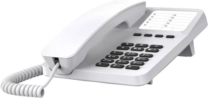 Vast Telefoon met Snoer, 10 Directknoppen & Hoortoestel Compatibel - Wit
