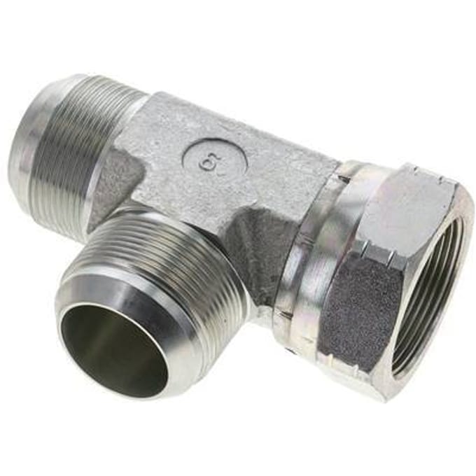 JIC T-koppeling UN 1-7/8''-12 Binnendraad x Buitendraad Staal 170 bar (2388.5psi)