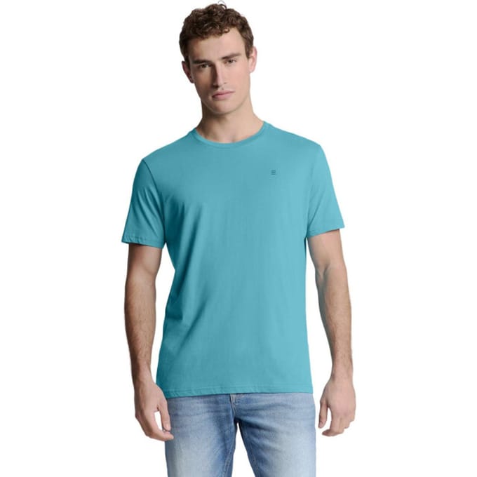 No Excess T-shirt Crewneck Solid Basic Seablue Maat: XL | Basic T-Shirts Outlet | Heren | Blauw