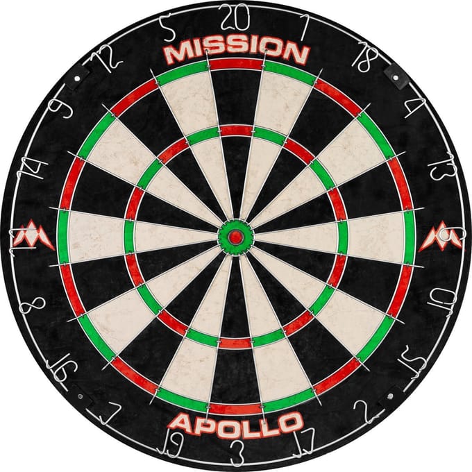 Mission Apollo Dartboard Set met 2 Sets Dartpijlen