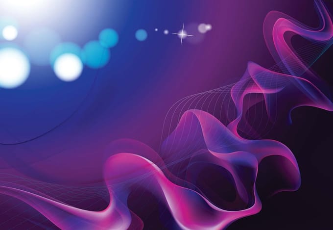 Fotobehang Abstract Light Pattern Blue Purple | XL - 208cm x 146cm | 130g/m2 Vlies