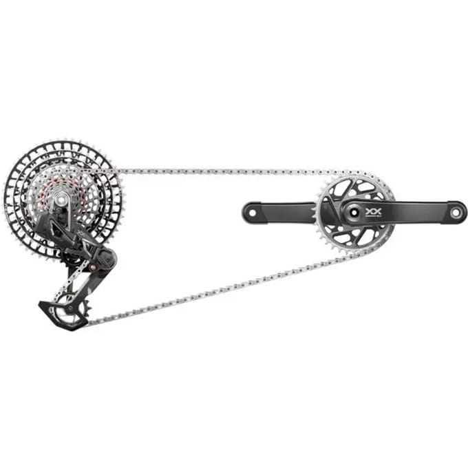 Compleet Set met Vermogenssensor Sram XX SL T-TYPE Eagle AXS DUB DM 165 mm