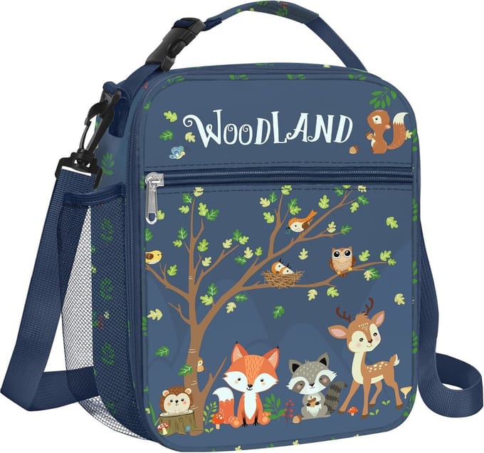 Geïsoleerde Thermische Lunch Tas voor Kinderen - Draagbare School Lunch Box met Flessenhouder