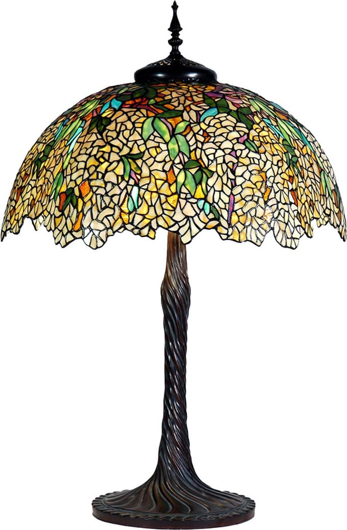 Lumilamp Tiffany Tafellamp Ø 56x83 cm Geel Glas