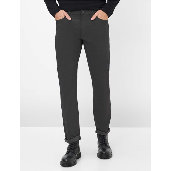 Brax Heren Broek  Style CHUCK perma black, perma zwart, maat 42/34