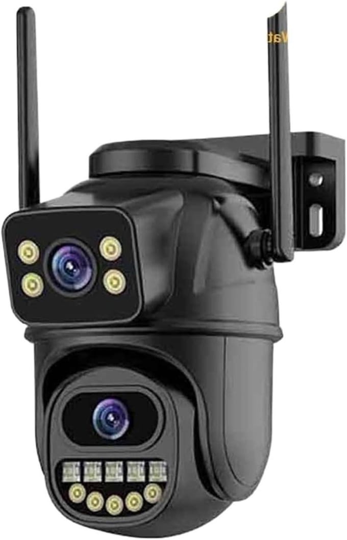 Bewakingscamera Dubbele Lens - IP Camera PTZ - Buitenbeveiliging - AI Menselijke Detectie - 4MP - Wit