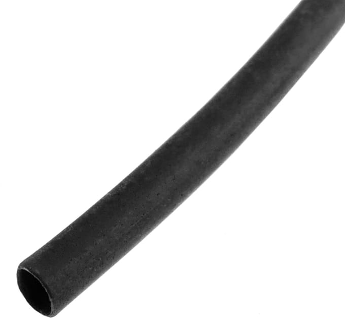 BeMatik - Zwarte krimpkous van 1,6 mm in een spoel van 3 m