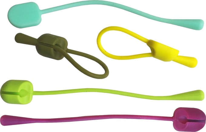 Kortpack - Silicone Bundelbandjes 14cm lang - In 5 kleuren - Hersluitbaar (099.0982)