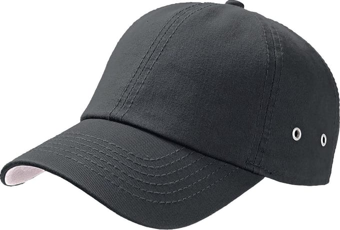 Atlantis Actie 6 Paneel Chino Baseball Cap (Donkergrijs)