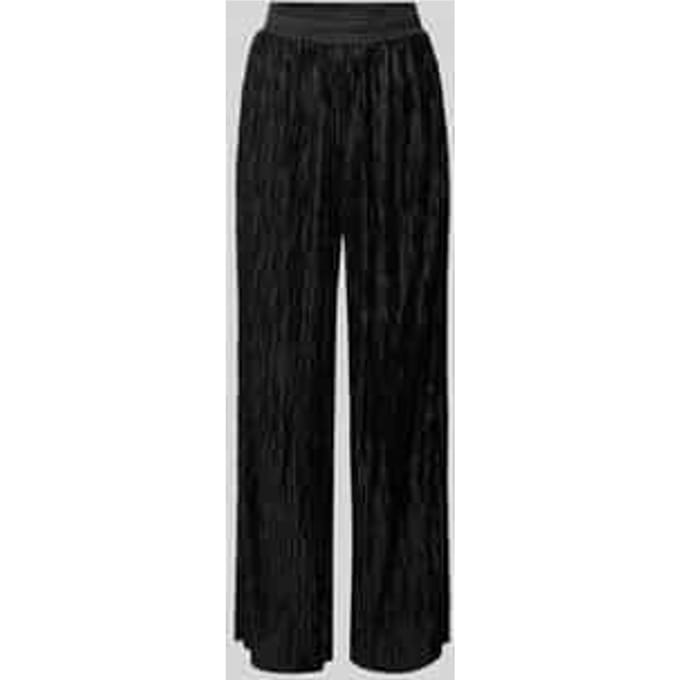 Wide leg stoffen broek met structuurmotief, model 'Asaka'
