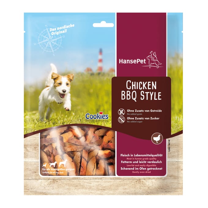 Hansepet Cookies gegrilde kip - BBQ Style - 475 g