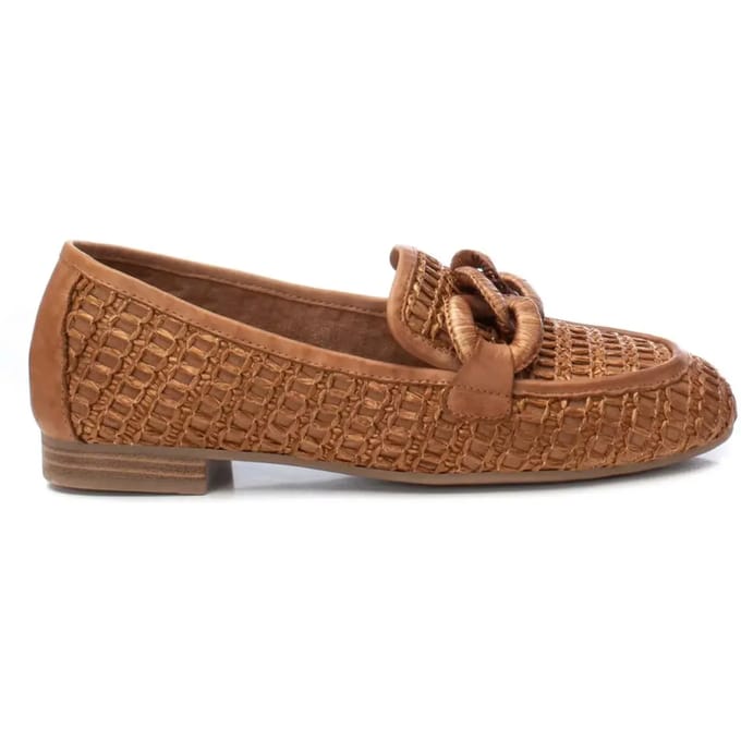 Dames leren mocassins met metallic touch Carmela