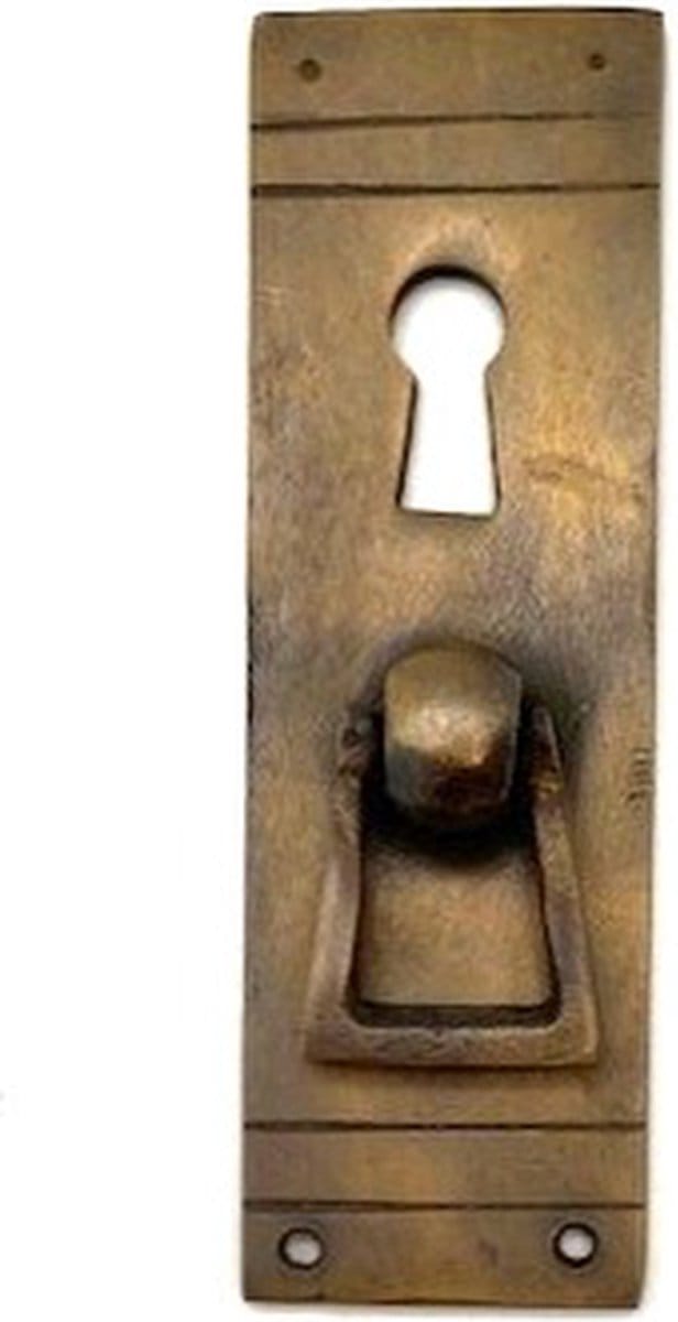Meubelgreep Brons verticaal met sleutelgat 25x80mm