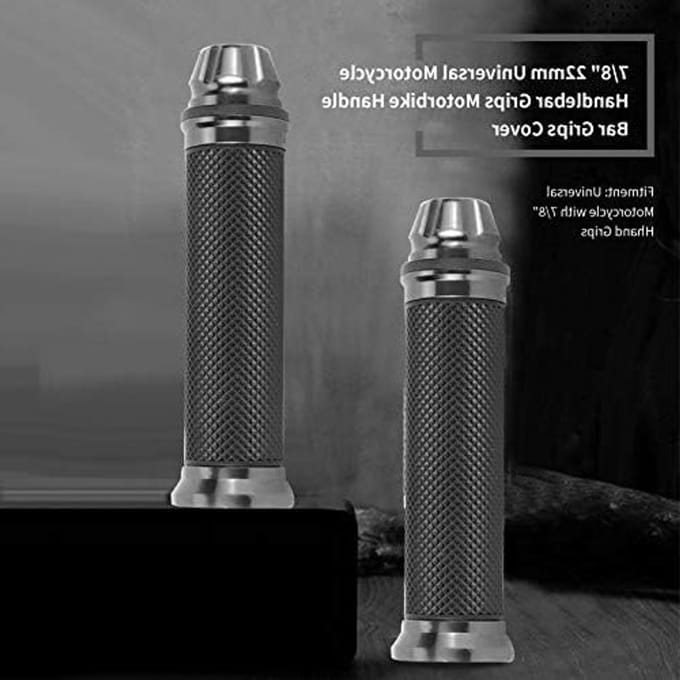 CNC Aluminium en Rubber Motorhandgrepen voor 7/8" Stuur - Universele Fiets en Motorhandlebars