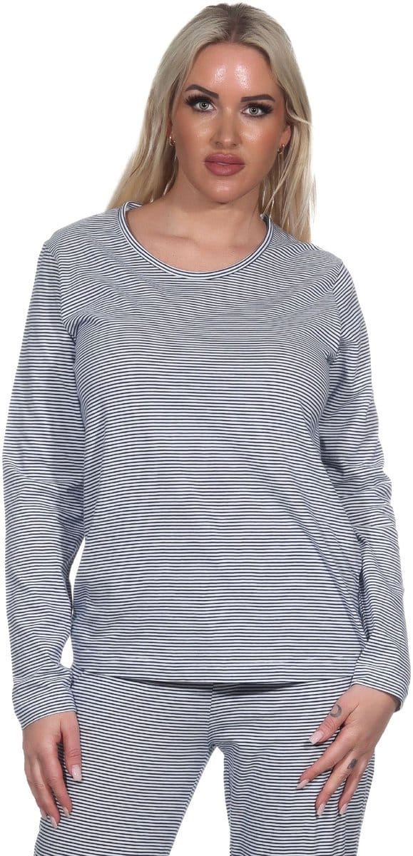 Pyjama voor dames Pyjamabroek lang Mix & Match in gestreepte look - perfect te combineren
