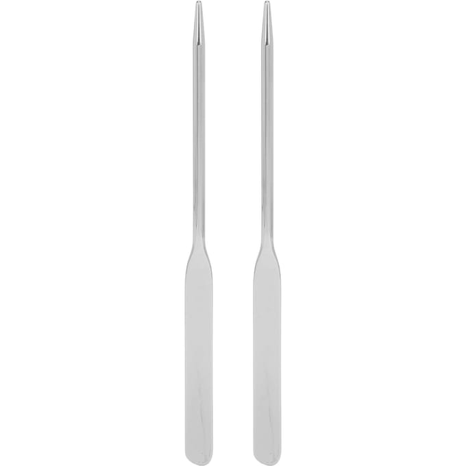 2 stuks Make-up Foundation Spatel Professioneel Dubbel Hoofd Roestvrij Staal Cosmetische Meng Make-up gray