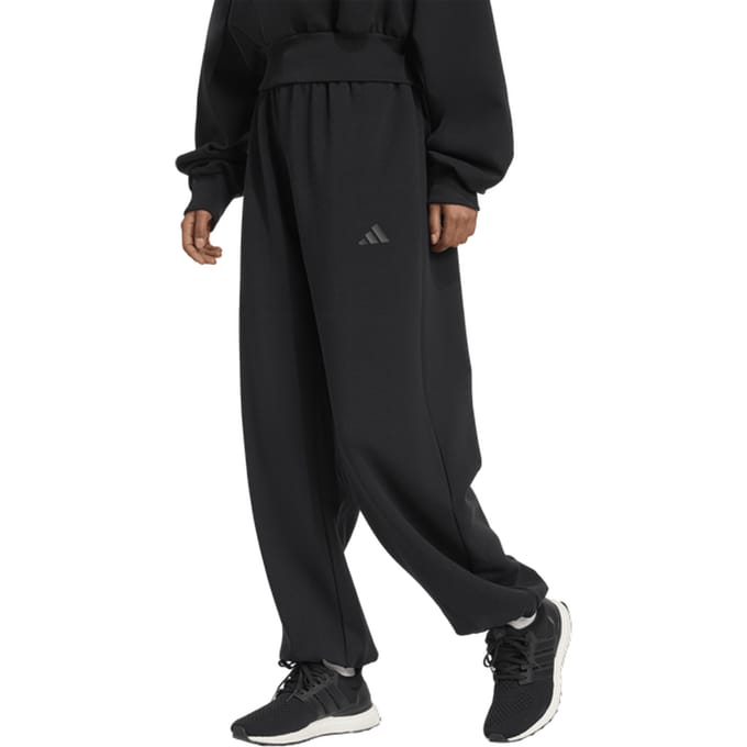 Adidas Soft Lux Loose Pants Broeken Dames - Zwart - Maat L (42-44) - Poly Mesh