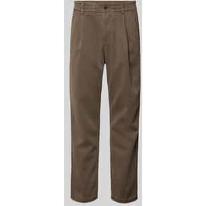 Regular fit broek met bandplooien, model 'CHASY'