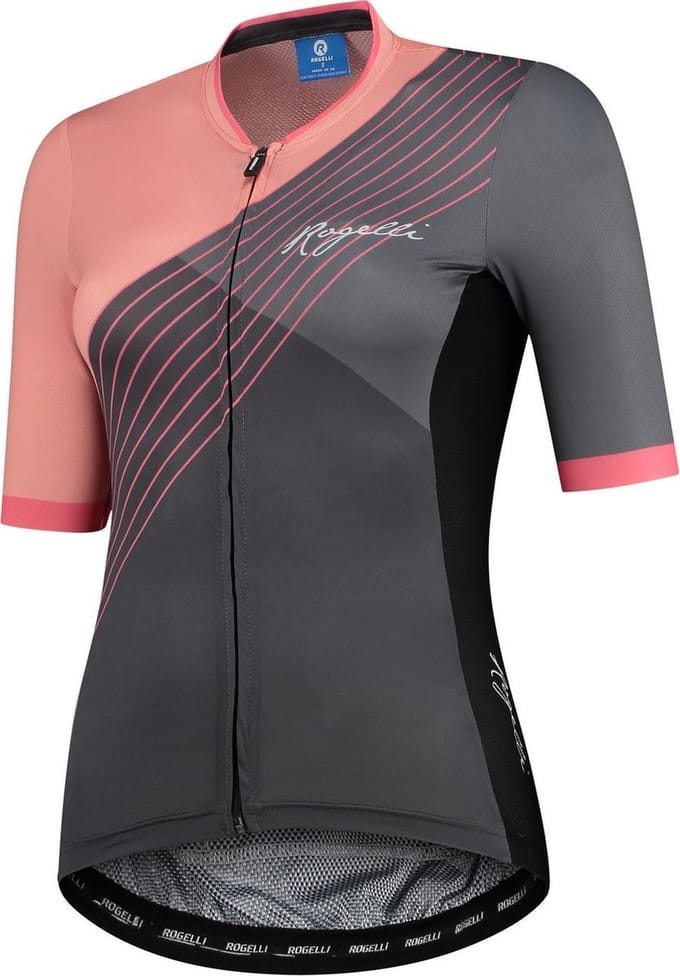 Ds Wielershirt KM Divine Grijs/Zwart/Coral XL