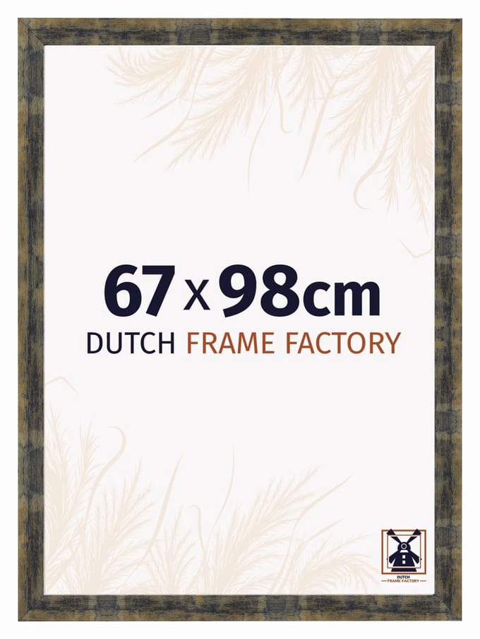 Fotolijst 67x98 cm - MDF - Blauw Goud Gemeleerd - Praag