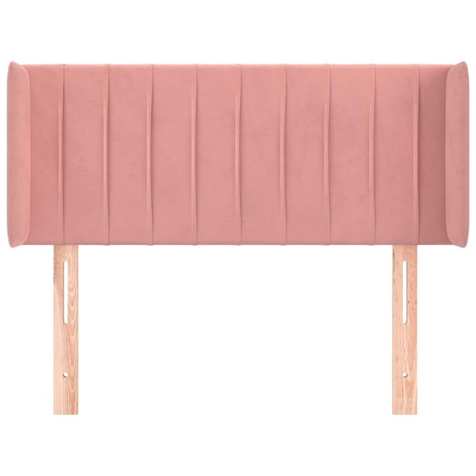 vidaXL - Hoofdbord - met - randen - 93x16x78/88 - cm - fluweel - roze