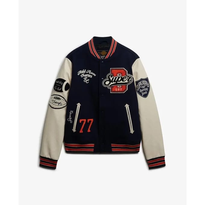 Superdry - College Geborduurde Varsity Jas - Heren