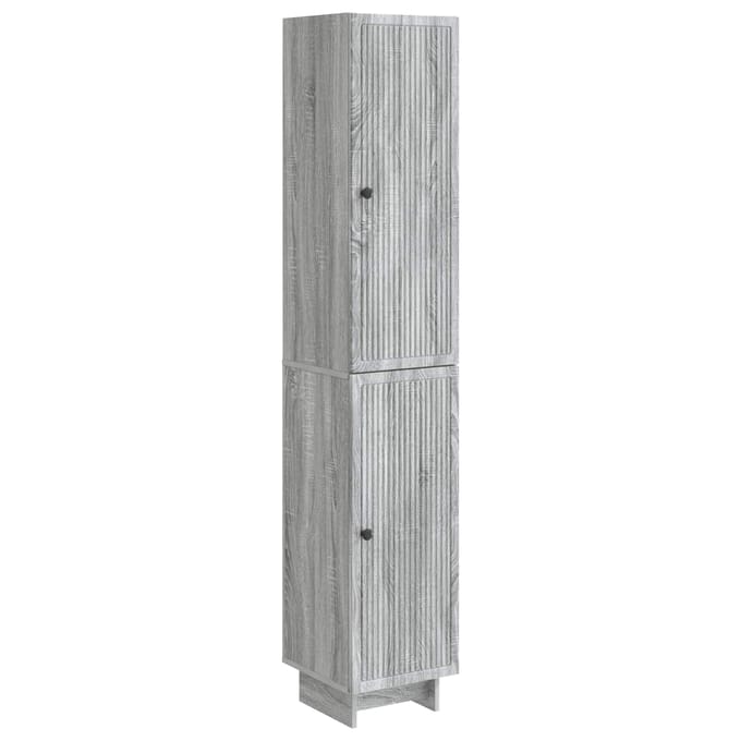 vidaXL - Kast - Set - 2 - st - Grijs - Sonoma - Bewerkt - hout