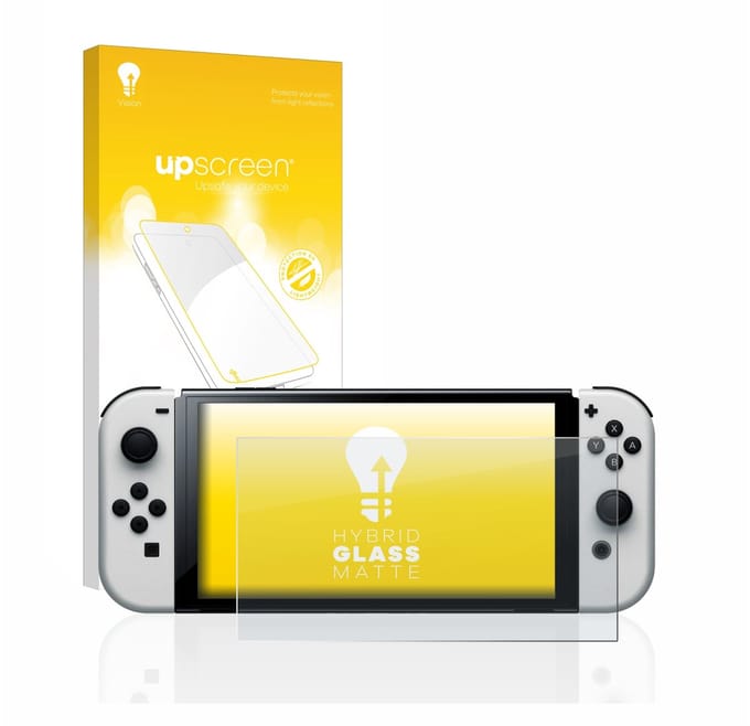 upscreen - Screenprotector voor Nintendo Switch OLED-Modell - Folie Beschermfolie Beschermglas matte