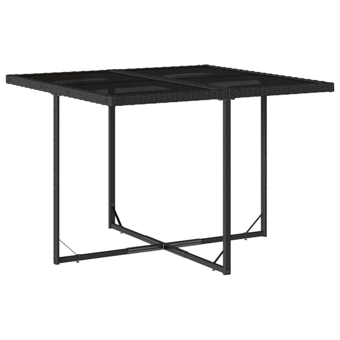 vidaXL - 9-delige - Tuinset - poly - rattan - zwart