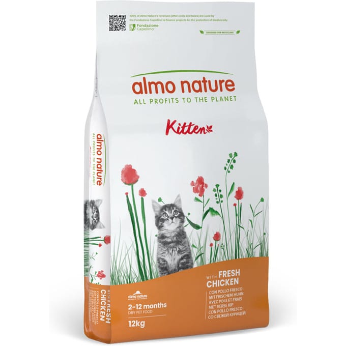 Almo Nature Holistic Droogvoer voor Kittens - Holistic Kitten - Kip - 12kg