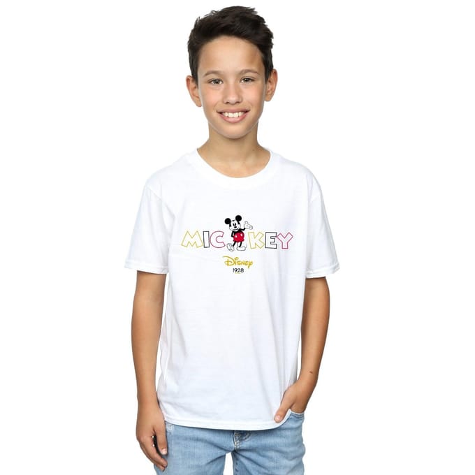 Disney Jongens Mickey Mouse 1928 T-Shirt (Wit)