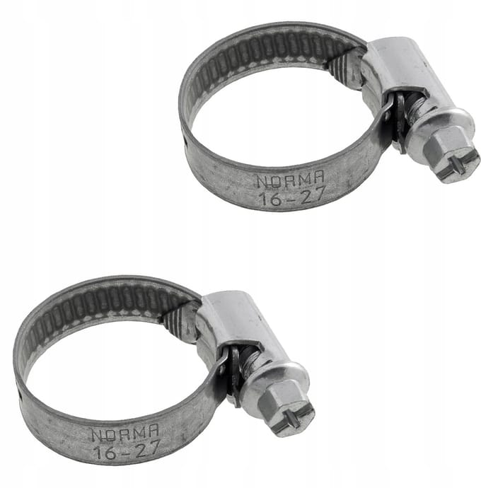2x Metalen Slangklem NOR 16-27mm - Schroefklem