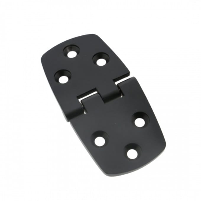 Luikscharnier - 75x37mm - Knoop Boven - Rvs 316 - PVD Mat zwart
