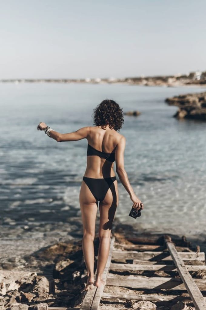 Mikuta The Black Crinkle Bikini Bottom Black Größe: S | Bikinis Outlet | Damen | Schwarz