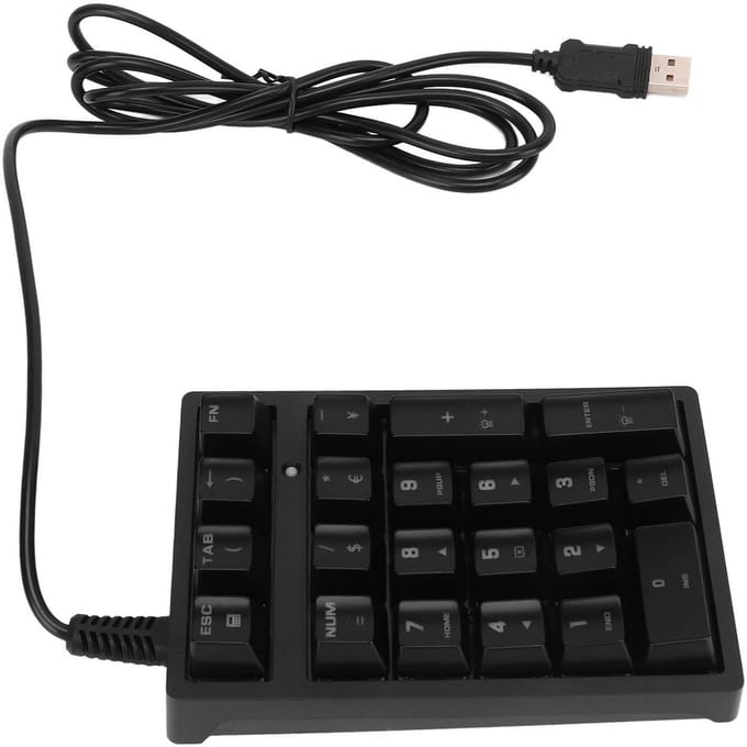 Allecto - Numeriek Toetsenbord - Usb Numpad - Bedraad en Compact - 21