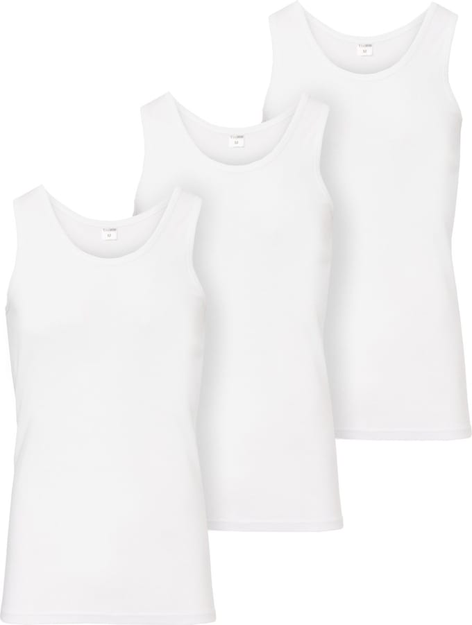 Ladeheid 3 pack Heren Singlet-Onderhemd Heren – Katoen – Wit – 4XL – LA-LA40-258-US