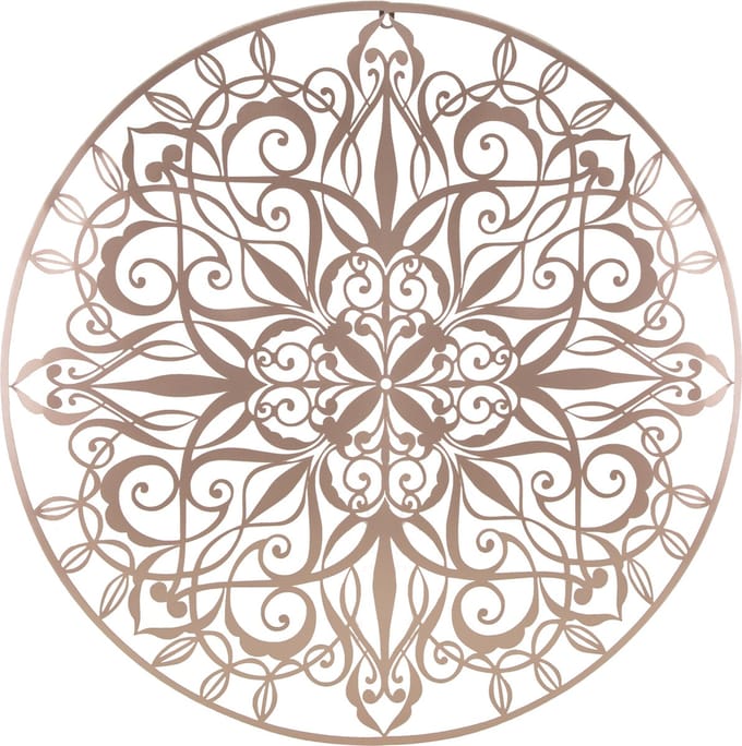 Art for the Home Metal Art Luxe mandala roségoud D80cm